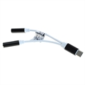 OTB 2-in-1 USB-C / 3.5mm Lataus- & Ääniadapteri - Valkoinen