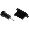 OTB Anti-Dust Plug Set - USB 3.1 C-tyypin, 3.5mm Port - Musta