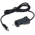 OTB-autolaturi Mini USB-kaapelilla - 2.4A, 110 cm - Musta