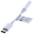 OTB USB-C / 3.5mm Äänisovitinkaapeli - Valkoinen