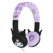 OTL Technologies Kuromi Lasten langalliset kuulokkeet - äänenvoimakkuuden rajoitus 85dB - musta / violetti