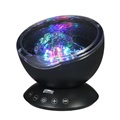 Meriaaltoprojektori Värikkäällä LED Yövalolla