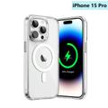 iPhone 15 Pro Okkes MagSafe Hybridi Suojakuori - Kirkas