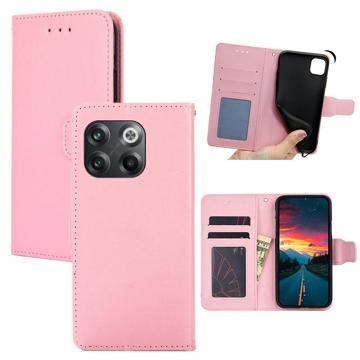 OnePlus 10T/Ace Pro Lompakkokotelo Magneettisella Sulkimella - Pinkki