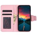 OnePlus 10T/Ace Pro Lompakkokotelo Magneettisella Sulkimella - Pinkki