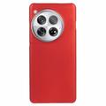 OnePlus 12 Kumipäällysteinen Muovikuori - Punainen