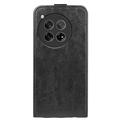 OnePlus 12 Pystysuora Lompakkokotelo Korttipaikalla - Musta