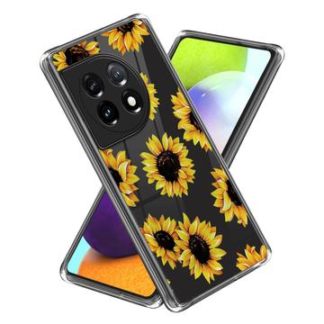 OnePlus 12R/Ace 3 Tyylikäs Sarjan Erittäin Ohut TPU-kotelo - Auringonkukat