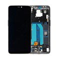 OnePlus 6 Etukuori & LCD Näyttö - Keskiyön Musta