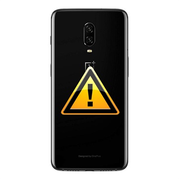 OnePlus 6T Takakannen Korjaus - Musta Peili