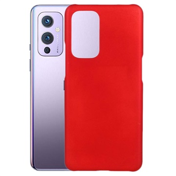 OnePlus 9 Kumipäällysteinen Muovikuori - Punainen