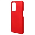 OnePlus 9 Kumipäällysteinen Muovikuori - Punainen