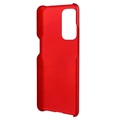 OnePlus 9 Kumipäällysteinen Muovikuori - Punainen