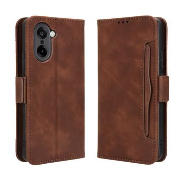 OnePlus Ace 5 Racing/Nord CE5 -kortinhaltijan lompakkokotelo - ruskea