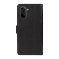 OnePlus Ace 5 Racing/Nord CE5 Luxury tikattu lompakkokotelo - musta