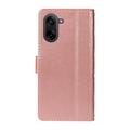 OnePlus Ace 5 Racing/Nord CE5 Luxury tikattu lompakkokotelo - Ruusukulta