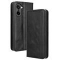 OnePlus Ace 5 Racing Retro/Nord CE5 Lompakkokotelo Magneettisella Sulkijalla - Musta
