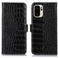 OnePlus Ace 6 Ultra Crocodile Lompakkomallinen Nahkakotelo kanssa RFID - Musta
