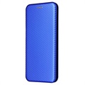 OnePlus Nord 2 5G Lompakkokotelo - Hiilikuitu - Sininen