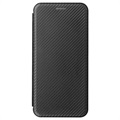 OnePlus Nord 2T Flip Lompakkokotelo - Hiilikuitu - Musta