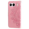 OnePlus Nord 4 Mandala Series Lompakkokotelo - Ruusukulta