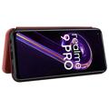 OnePlus Nord CE 2 Lite 5G Lompakkokotelo - Hiilikuitu - Oranssi