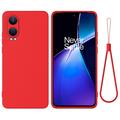 OnePlus Nord CE4 Lite/Oppo K12x Nestemäinen Silikoni Suojakuori - Punainen