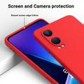 OnePlus Nord CE4 Lite/Oppo K12x Nestemäinen Silikoni Suojakuori - Punainen