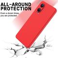 OnePlus Nord CE4 Lite/Oppo K12x Nestemäinen Silikoni Suojakuori - Punainen
