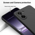 OnePlus Nord CE5 Nestemäinen silikonikotelo käsihihnalla - Musta