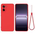 OnePlus Nord CE5 Nestemäinen silikonikotelo käsihihnalla