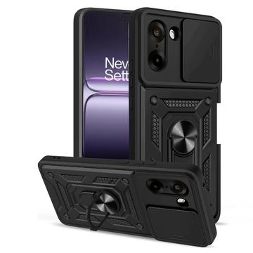 OnePlus Nord CE5 Pyörivä Rengashybridikotelo Kamerasuojalla - Musta