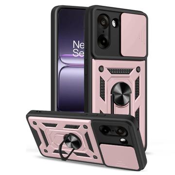 OnePlus Nord CE5 Pyörivä Rengashybridikotelo Kamerasuojalla - Ruusukulta
