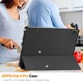 OnePlus Pad 2 Pro/Pad 3/Oppo Pad 4 Pro Tri-Fold Series Smart Folio -kotelo - Musta