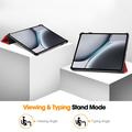 OnePlus Pad 2 Tri-Fold Sarjan Smart Lompakkokotelo - Punainen
