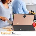 OnePlus Pad 2 Tri-Fold Sarjan Smart Lompakkokotelo - Ruusukulta