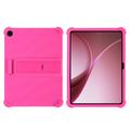 OnePlus Pad Go 2/Oppo Pad Air5 Silikoni kotelo potkukannattimella - Kuuma Pinkki