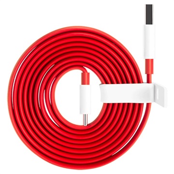 OnePlus Warp Charge Type-C Johto 5461100012 - 1.5m - Punainen / Valkoinen