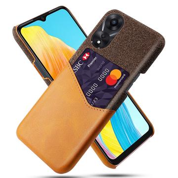 Oppo A18/A38 KSQ Suojakuori Korttipidikkeellä - Oranssi