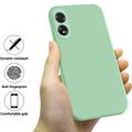 Oppo A18/A38 Nestemäinen silikonikotelo käsihihnalla - vihreä