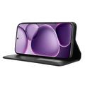 Oppo Find X8s+ Retro Lompakkokotelo Magneettisella Sulkijalla - Musta