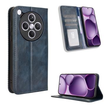 Oppo Find X8s+ Retro Lompakkokotelo Magneettisella Sulkijalla - Sininen