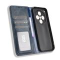 Oppo Find X8s+ Retro Lompakkokotelo Magneettisella Sulkijalla - Sininen