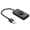 Orico SC2 Ulkoinen USB-Äänikortti Äänenvoimakkuudensäätimellä - Musta