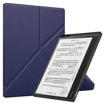 Kobo Elipsa 2E Origami Stand Suojakotelo - Tummansininen