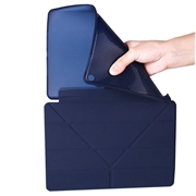 iPad 10.2 2019/2020/2021 Origami Stand Suojakotelo - Tummansininen