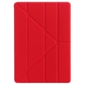 iPad 10.2 2019/2020/2021 Origami Stand Suojakotelo - Punainen