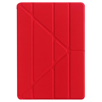 iPad 10.2 2019/2020/2021 Origami Stand Suojakotelo - Punainen