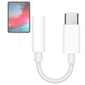 Apple USB-C/3.5mm Kuulokeliitäntä Sovitin MU7E2ZM/A - Valkoinen