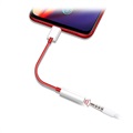 OnePlus USB-C / 3.5mm Kaapeliadapteri - Punainen / Valkoinen